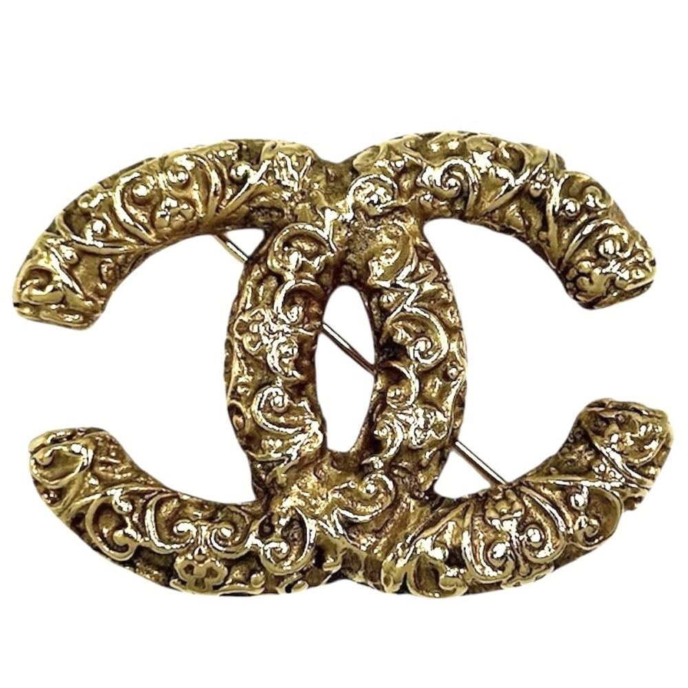 Chanel Brooch for Women, Magma Coco Mark, Lava Design, CHANEL GP 93A Gold, Ap...